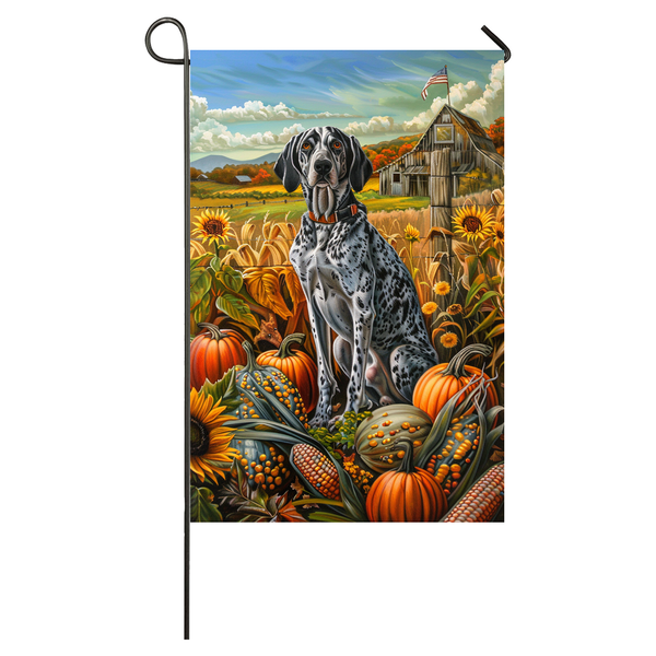 Bluetick Coonhound Dog Thanksgiving Garden Flag – Autumn Harvest Decor