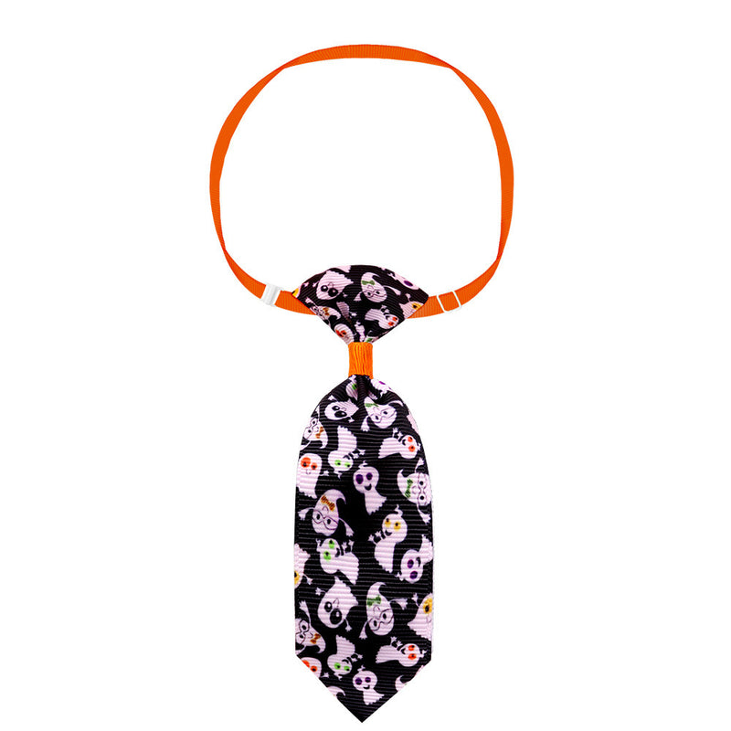 Halloween Skull Necktie for Pets | Adjustable Festive Tie for Cats and Dogs