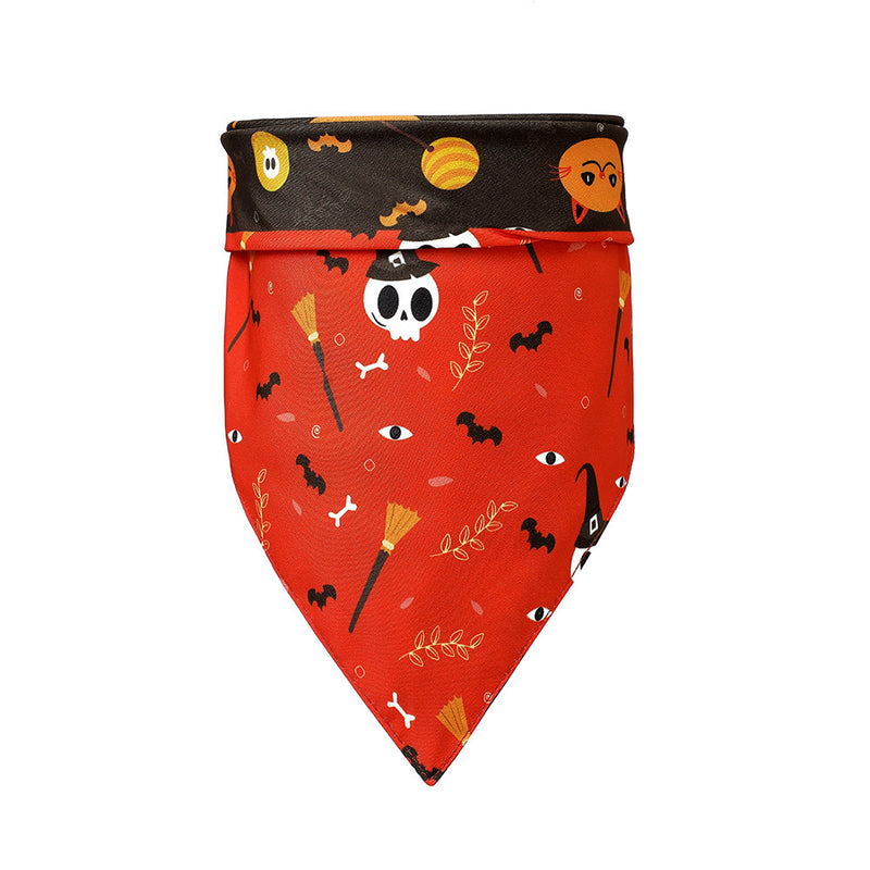 Halloween Pumpkin Bat Dog Scarf Bib