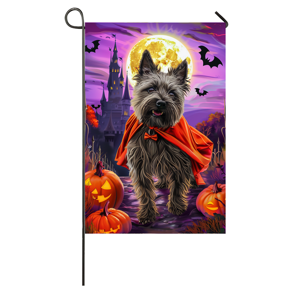 Cane Corso Dog Halloween Garden Flag, Spooky Dog Vampire Halloween House Flag