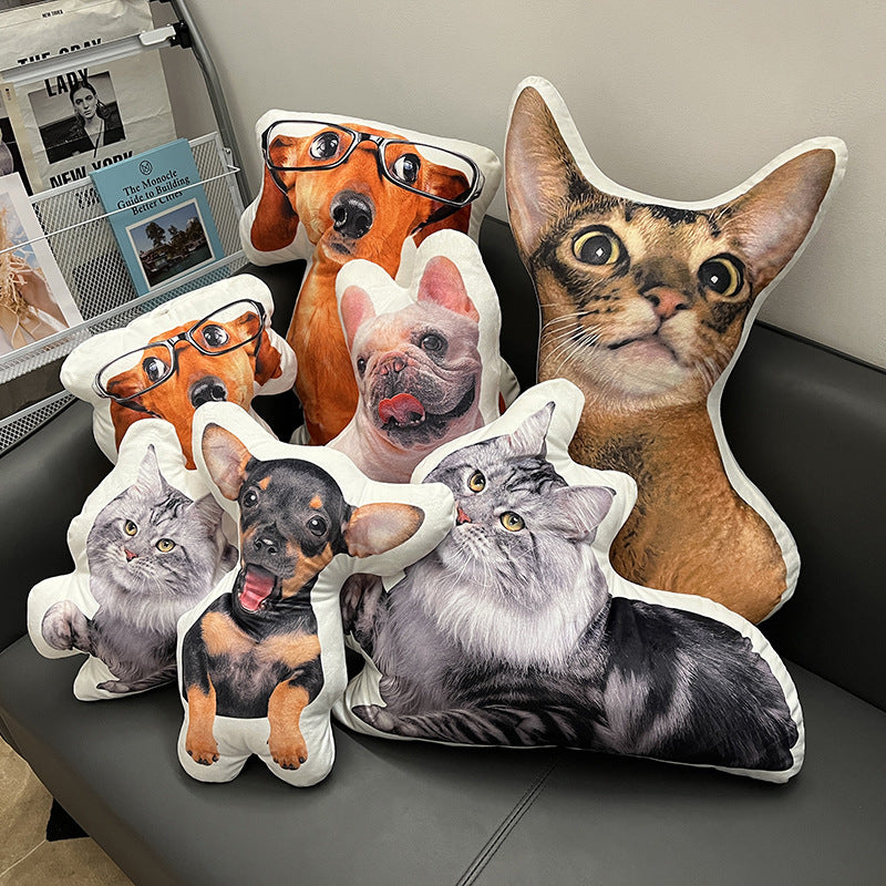 mockup for pet shaped custom pillows