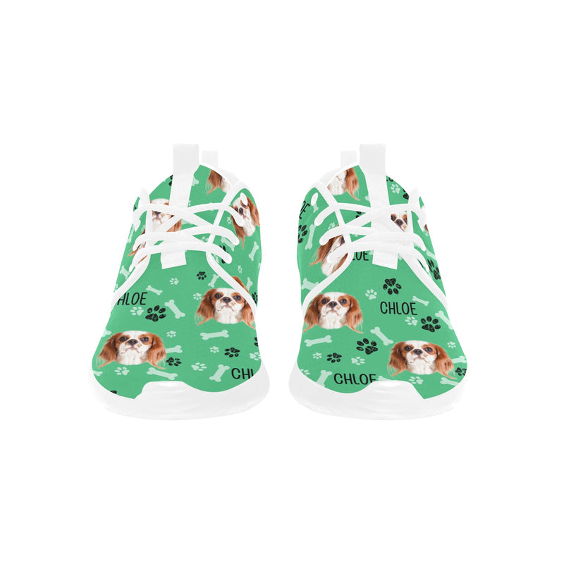 Custom Pet Photo Women Women's Pull Loop Sneakers, Personalized Shoes, Custom Printed Shoes