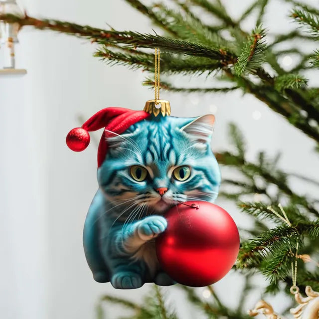 Cute Cat Christmas Ornaments | Whimsical Holiday Decor