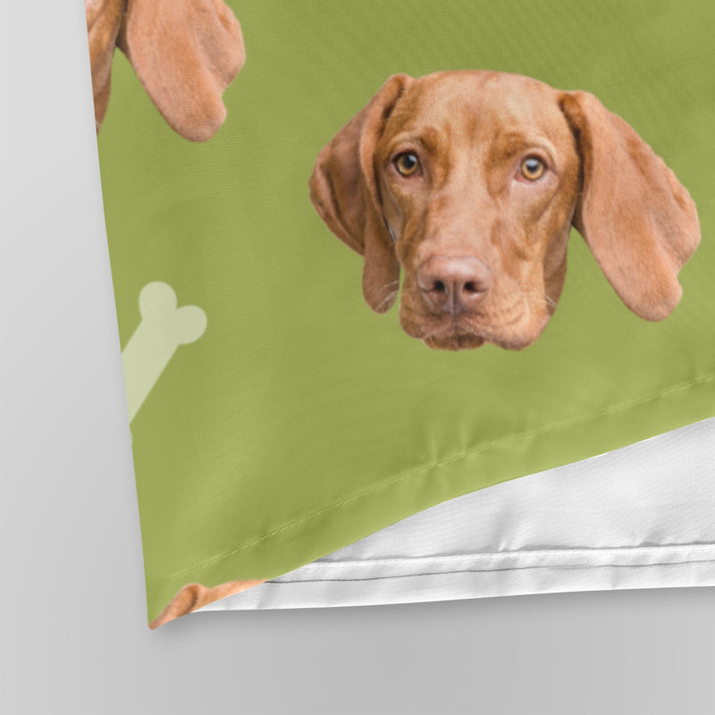 Custom Pet Photo Pattern Shower Curtain, Personalized Photo Shower Curtain Solid Colors