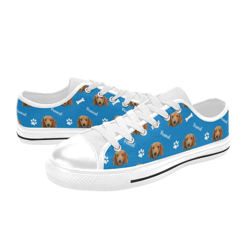 Custom Pet Photo Men Shoes, Personalized Shoes, Custom Printed Shoes, Custom Photo Canvas Shoes