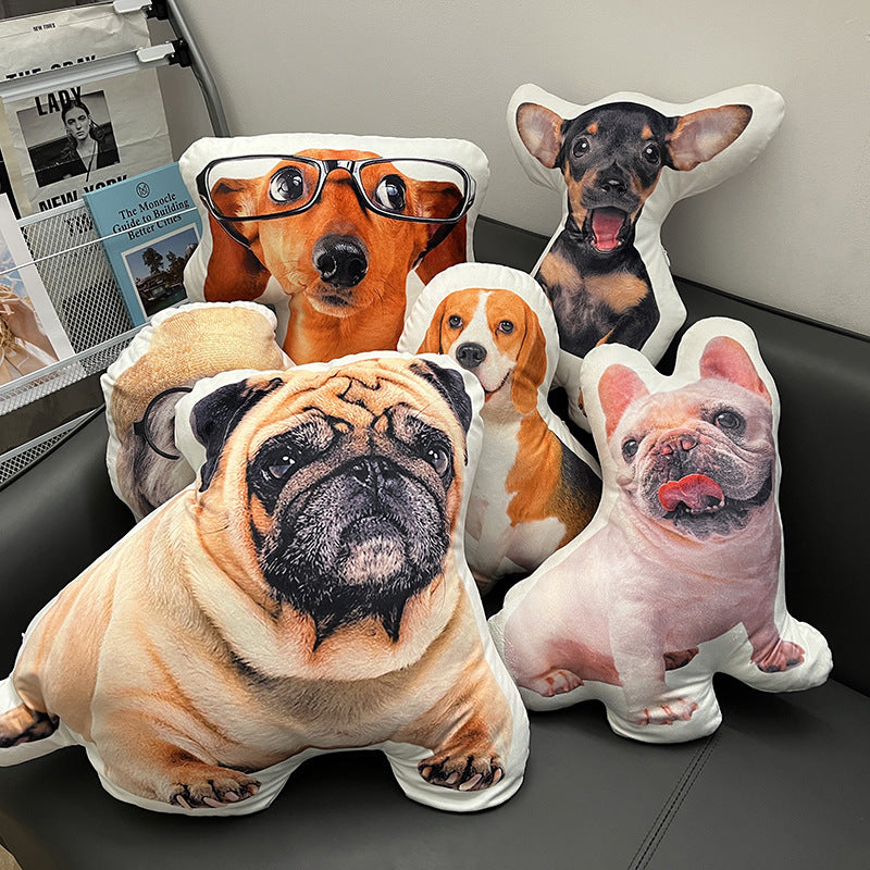 Custom Pet Pillow - Personalized Pet Shaped Pillow with Photo - Unique Gift for Pet Lovers