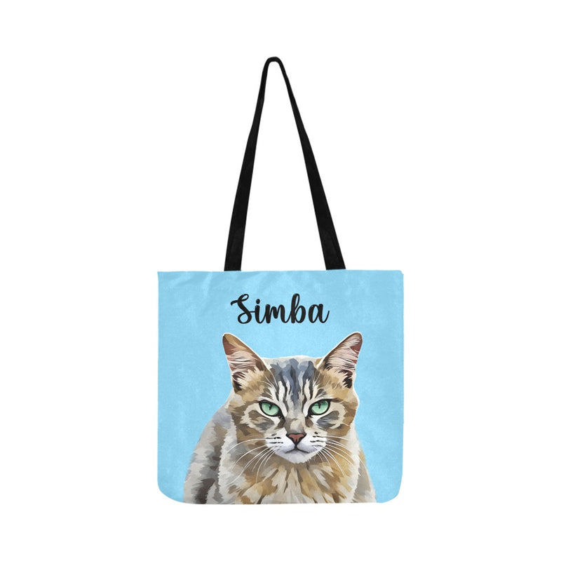 Personalized Reusable Shopping Bag with Custom Pet Portrait