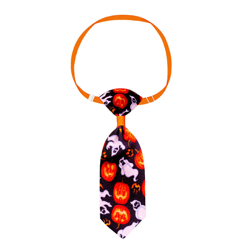 Halloween Skull Necktie for Pets | Adjustable Festive Tie for Cats and Dogs