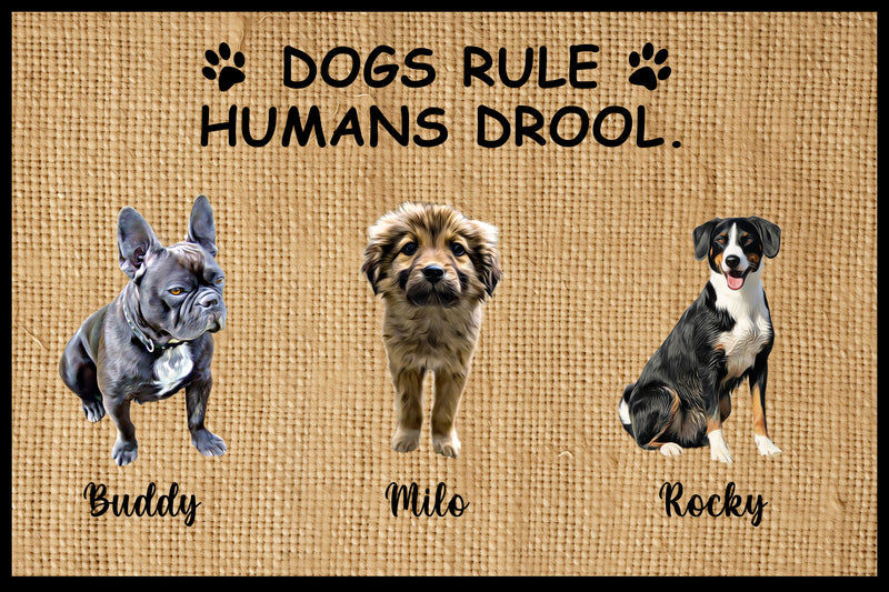 Custom Pet Photo Doormat | Personalized Dog Photo Funny Floormats | Custom Welcome Mat for Dog Lovers