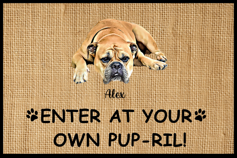 Custom Pet Photo Doormat | Personalized Dog Photo Funny Floormats | Custom Welcome Mat for Dog Lovers