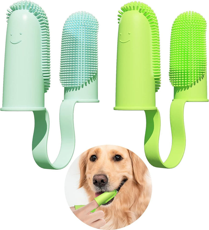 Double Finger Dog Toothbrush – Soft and Gentle Dental Care for Pets