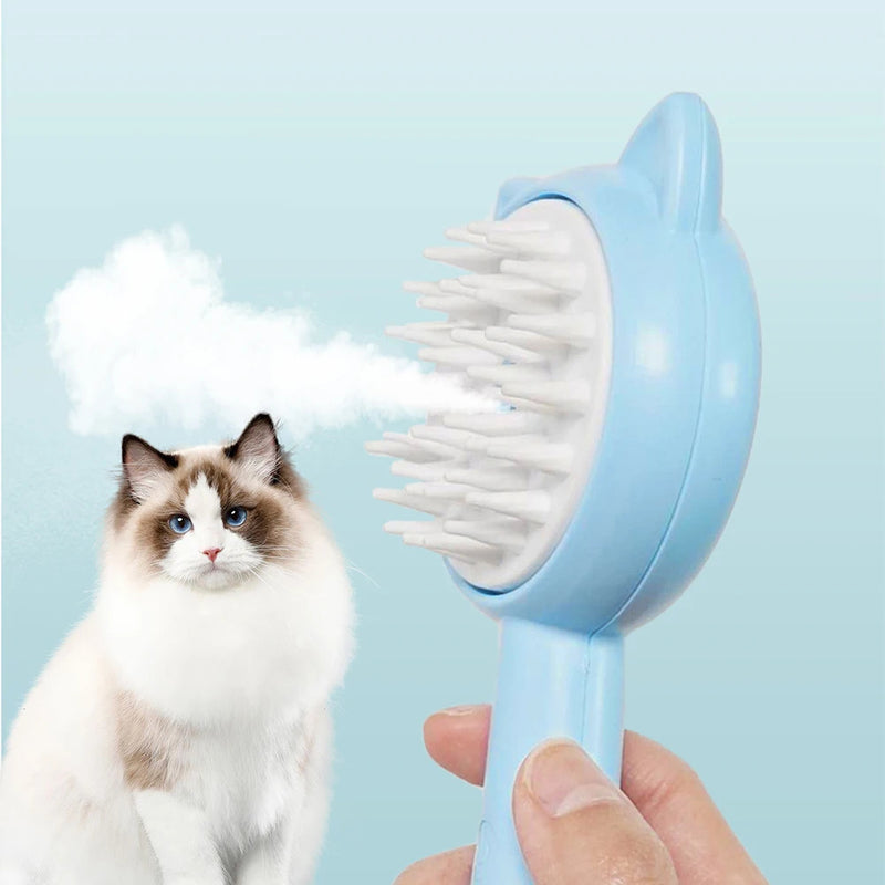 Rechargeable Multifunctional Pet Grooming Brush with Steam Technology