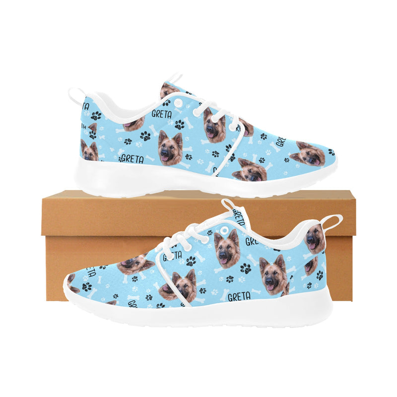 Custom Pet Photo Women Women's Pull Loop Sneakers, Personalized Shoes, Custom Printed Shoes