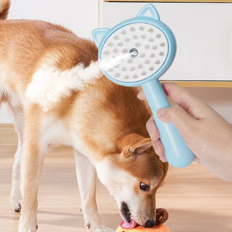 Rechargeable Multifunctional Pet Grooming Brush with Steam Technology