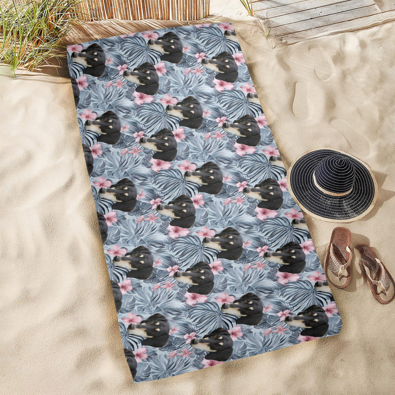 Custom Pet Photo Beach Towel, Personalized Photo Faces Beach Towel