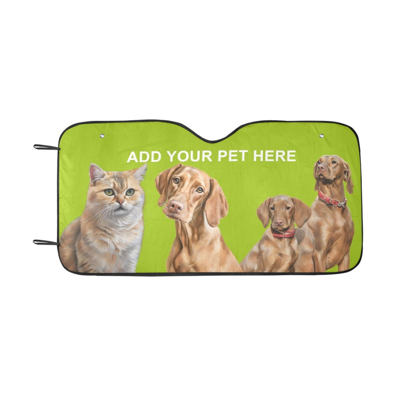 Custom Pet Portrait Car Sun Shade - Personalized Protection for Your Ride!