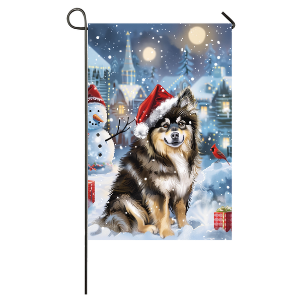 Finnish Lapphund Dog Lovers Let It Snow Christmas Garden Flag