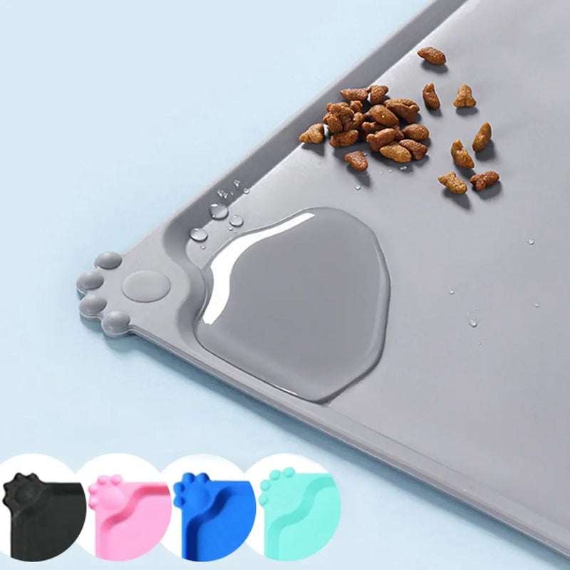 High-Lip Waterproof Pet Feeding Mats - Multiple Colors for Dogs and Cats