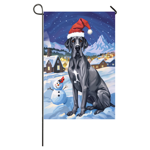 Great Dane Dog Lovers Let It Snow Christmas Garden Flag