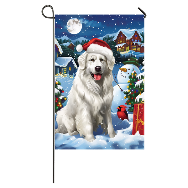 Great Pyrenees Dog Lovers Let It Snow Christmas Garden Flag