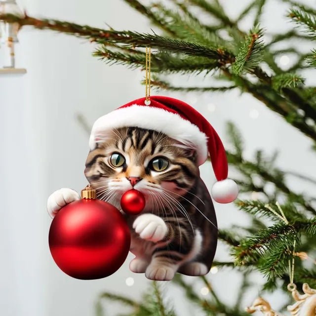 Cute Cat Christmas Ornaments | Whimsical Holiday Decor