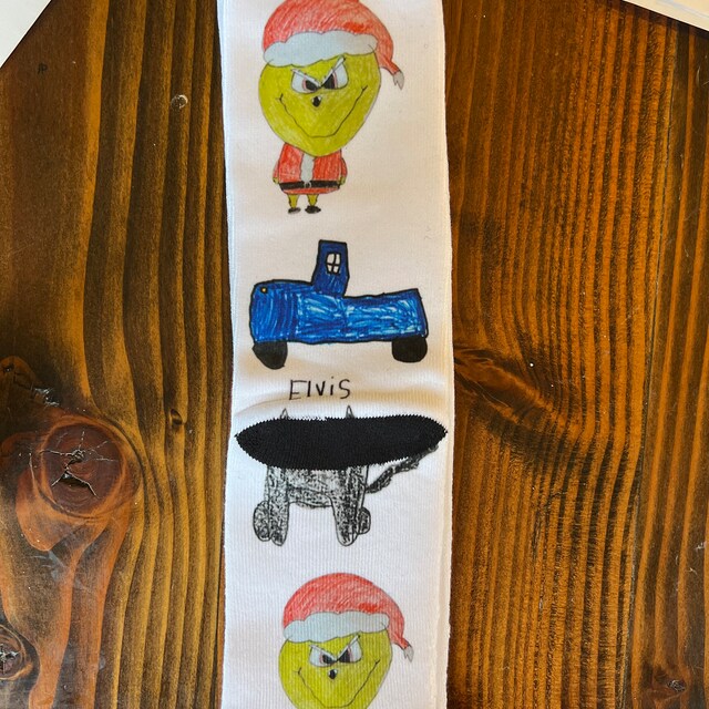 Custom Kids Drawing Socks Personalized Kids Painting Socks Kids Painting on socks