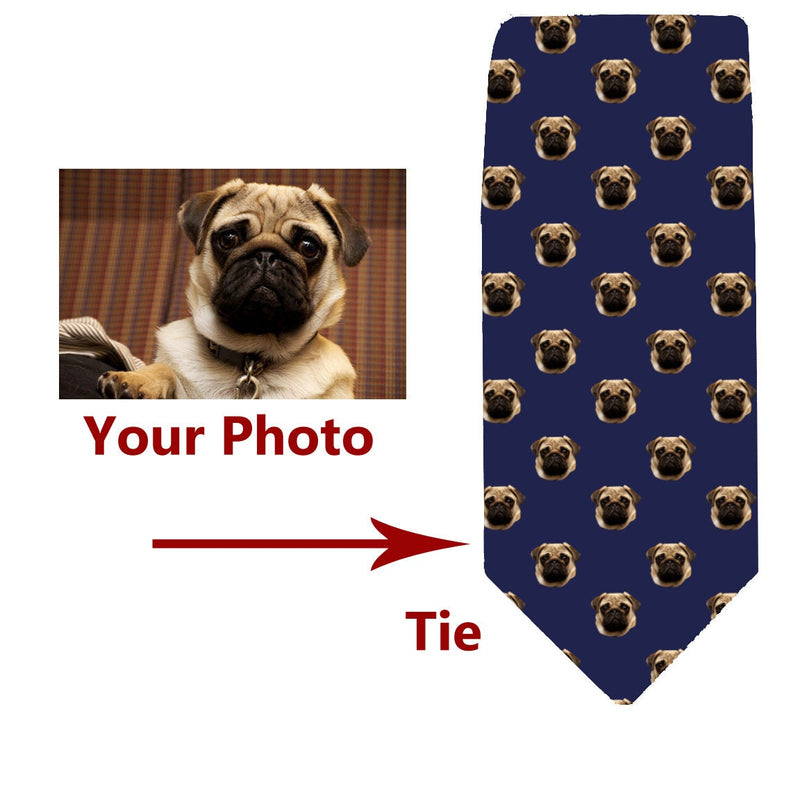 Personalized Photo Neck tie, Pet on tie, Dog on tie, Custom neckties, Wedding gift, Christmas gift for him, Cat on tie