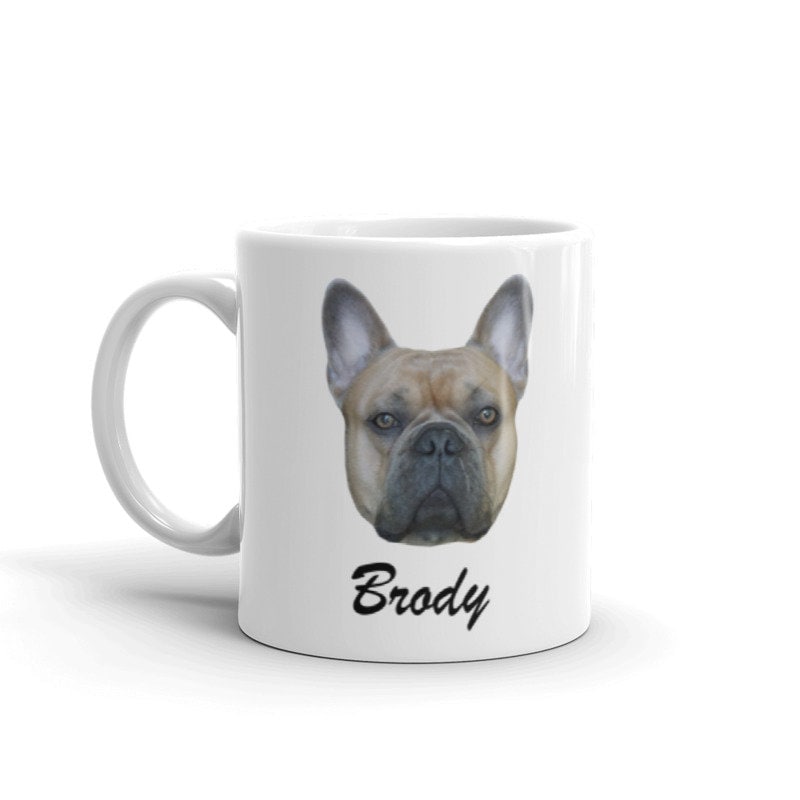 Personalized Coffee Mug with Dog Cat Photos, Gift Idea for Dog Mom and Cat Moms, Custom White Ceramic Coffee Mug