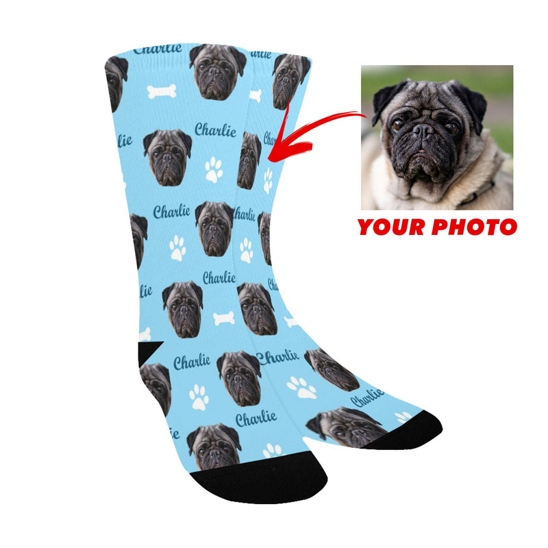 Personalized Pet Photo Socks - Keep Your Pet Close Everywhere You Go! Pet Photo Socks - Unique Keepsakes for Dog and Cat Owners