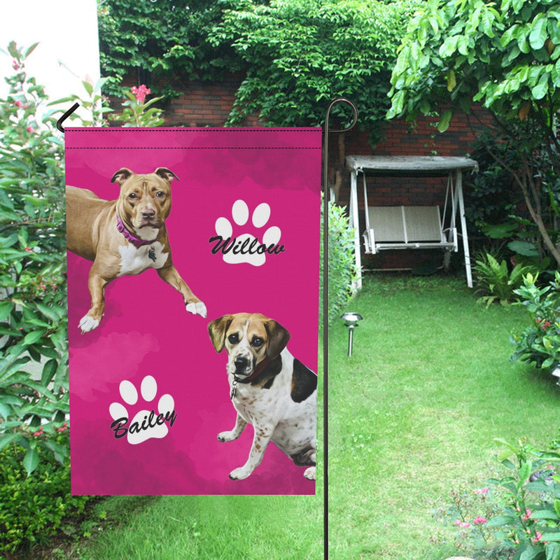 Custom Pet Garden Flag, Personalized Dog Portrait Garden flag, Dog Photo Garden Flag, Pet Photo Garden Flag