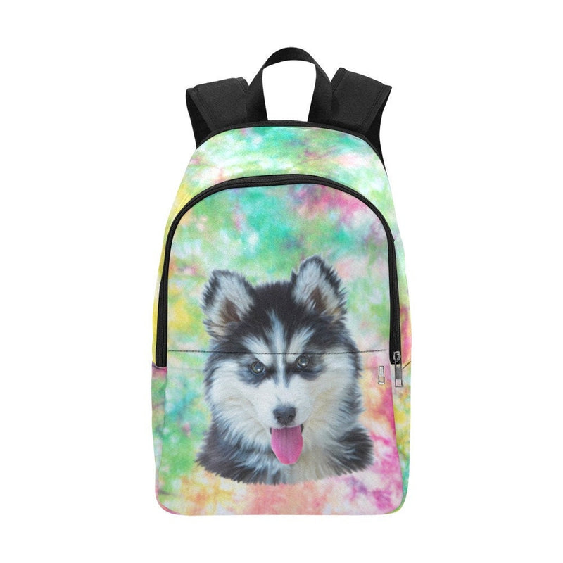 Custom Dog Photo Portrait Backpack, Custom Pet Photo Adult Tie Dye Backpack, Pet Photo Backpack, Custom Dog Photo Backpack