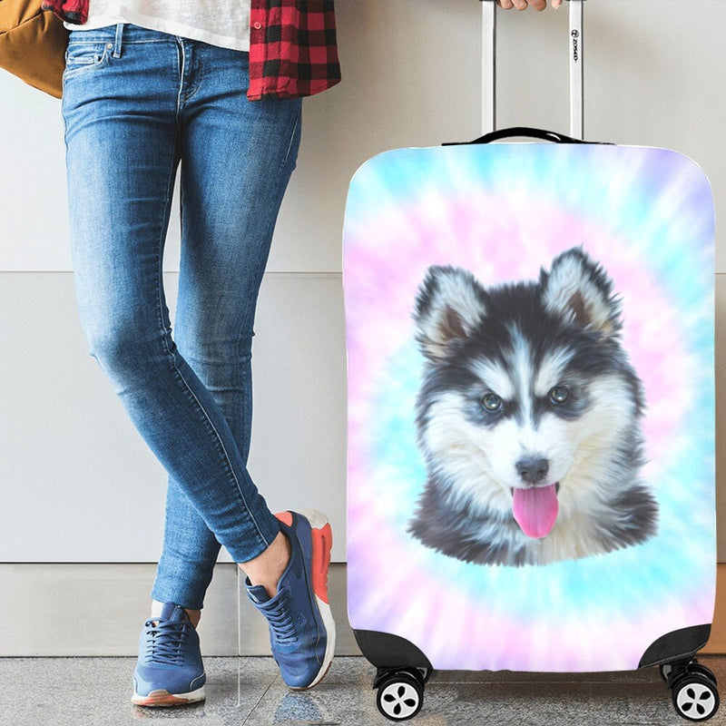 Personalized Luggage Cover, Custom Suitcase Cover, Custom Luggage Protective Print Cover, Tie Dye Luggage Cover