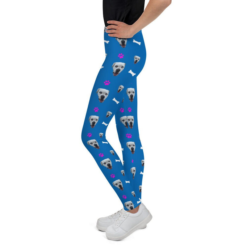 Custom Pet Photo Kid's Leggings, Gift for Dog Lovers, Personalized Leggings for Kids