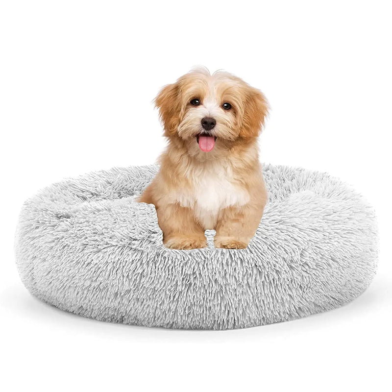 Pet Plush Bed Calming Basket - Ultra-Soft Comfort for Dogs and Cats, Cozy Design