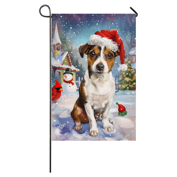 Jack Russell Dog Lovers Let It Snow Christmas Garden Flag