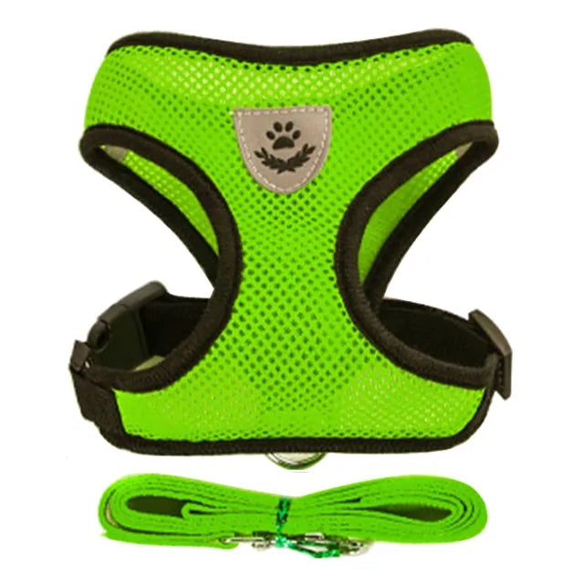 Adjustable Reflective Pet Harness for Dogs and Cats - Comfortable, Breathable Design in Multiple Colors