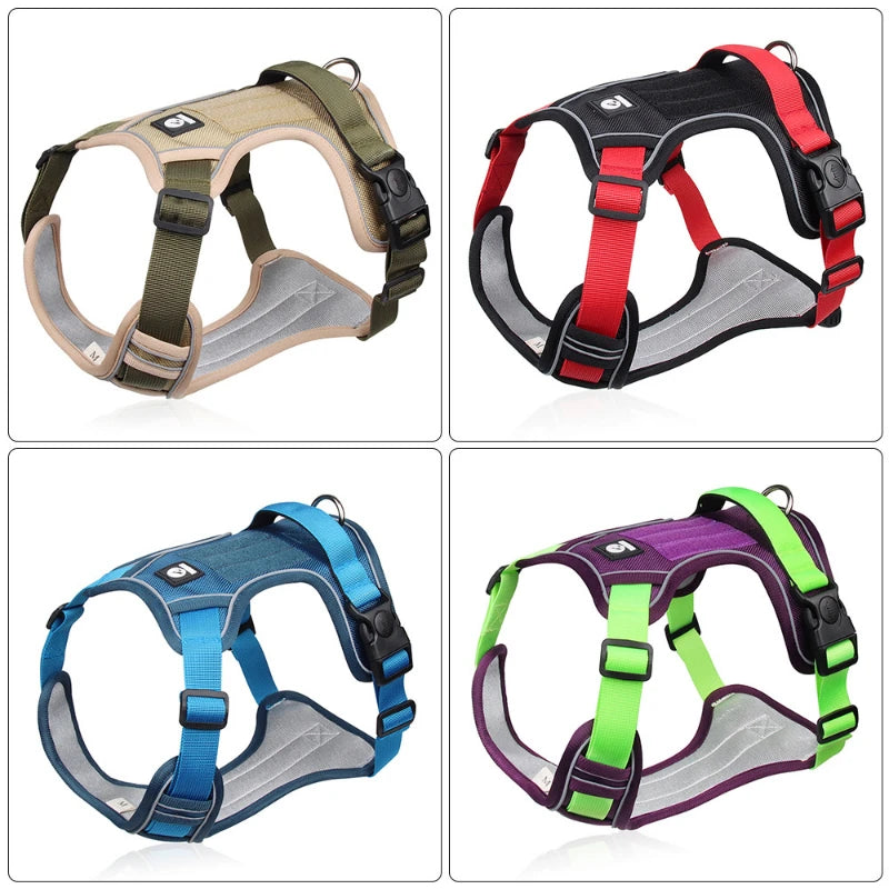 Adjustable No-Pull Dog Harness - Walking Chest Vest for Small, Medium, and Large Dogs