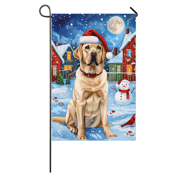 Labrador Dog Lovers Let It Snow Christmas Garden Flag