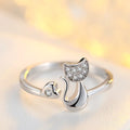 Cat Charm Ring - Elegant Jewelry for Cat Lovers