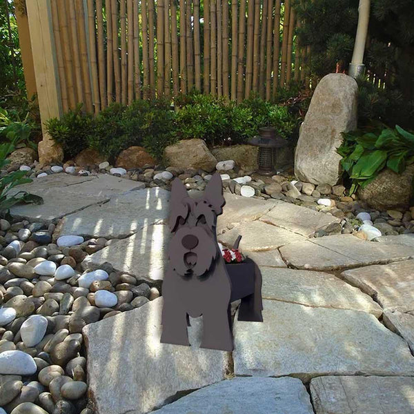 Scottish Terrier Dog Planter – Cute Flower Pot for Garden, Scottish Terrier Gifts for Scottie Lovers