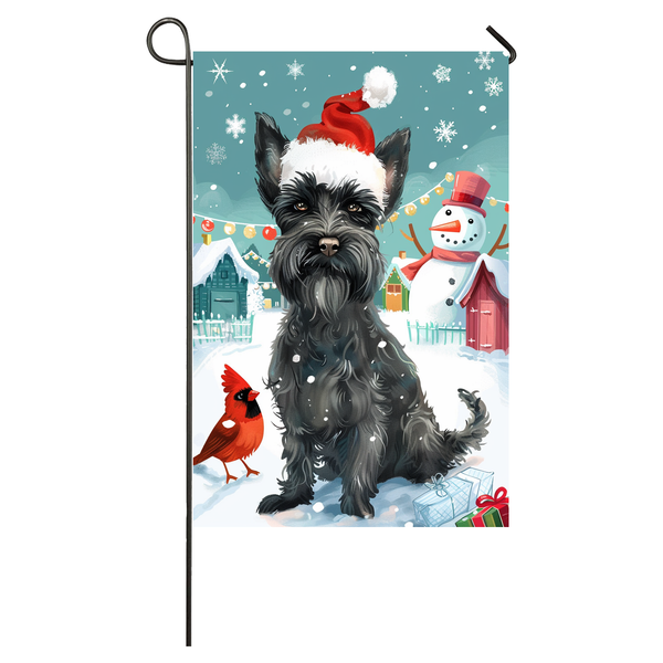 Scottish Terrier Dog Lovers Let It Snow Christmas Garden Flag