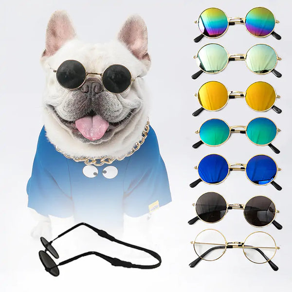 Pet Sunglasses with 100% UV Protection - Stylish Eye Safety for Summer Outings