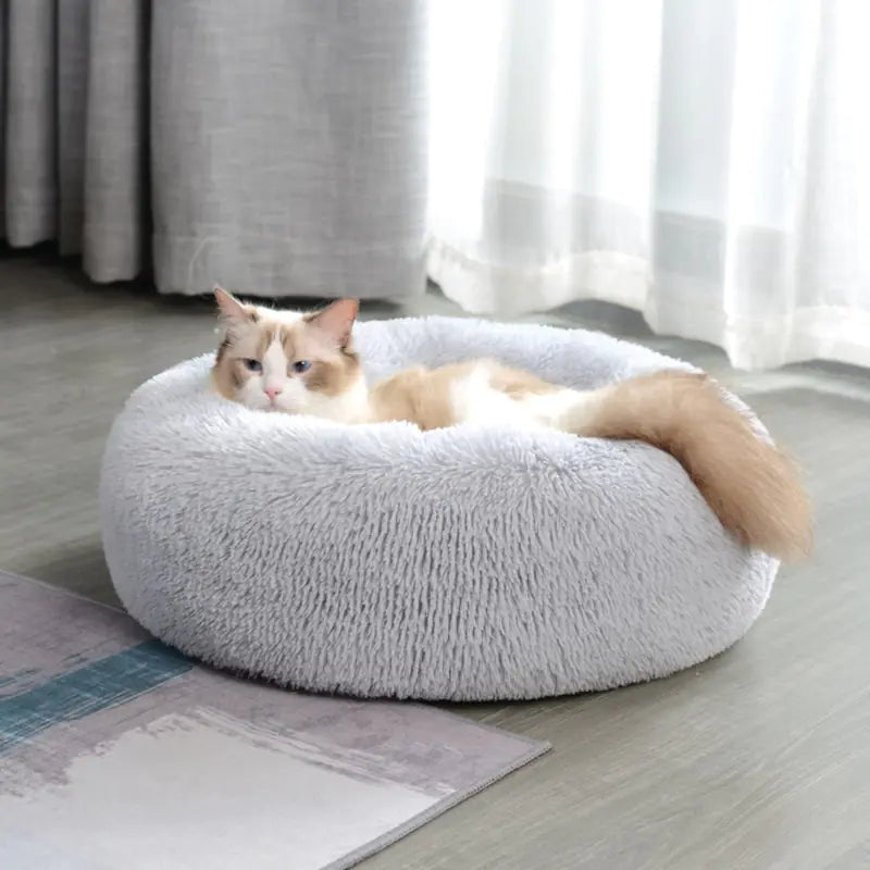 Pet Plush Bed Calming Basket - Ultra-Soft Comfort for Dogs and Cats, Cozy Design