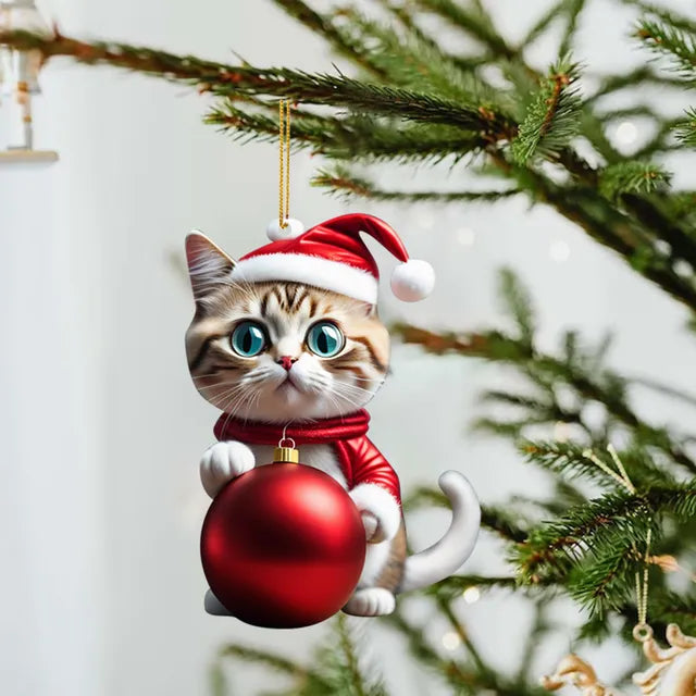 Cute Cat Christmas Ornaments | Whimsical Holiday Decor